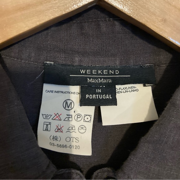 Weekend Max Mara Linen Button Down Shirt - Picture 3 of 9